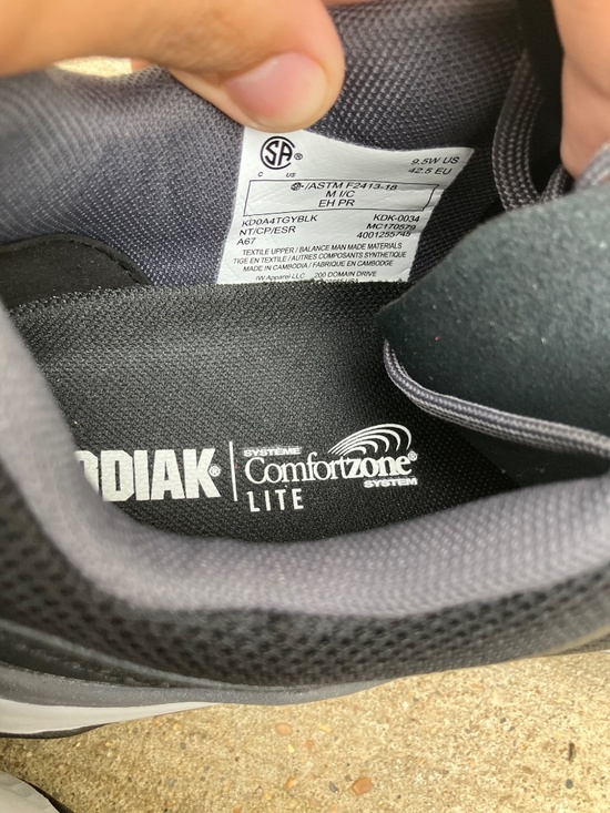 Kodiak Mens Quicktrail Low Nano Composite Toe Athletic Safety Work Shoe 9.5W BLK main image 9